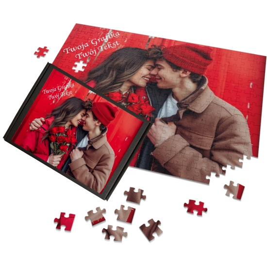 Puzzle Foto z Dowolnym Nadrukiem Zdjęciem Napisem Grafiką Logo A4 96 el